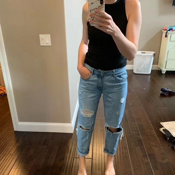 Rewash distressed jeans, stretchy - Picture 1 of 5